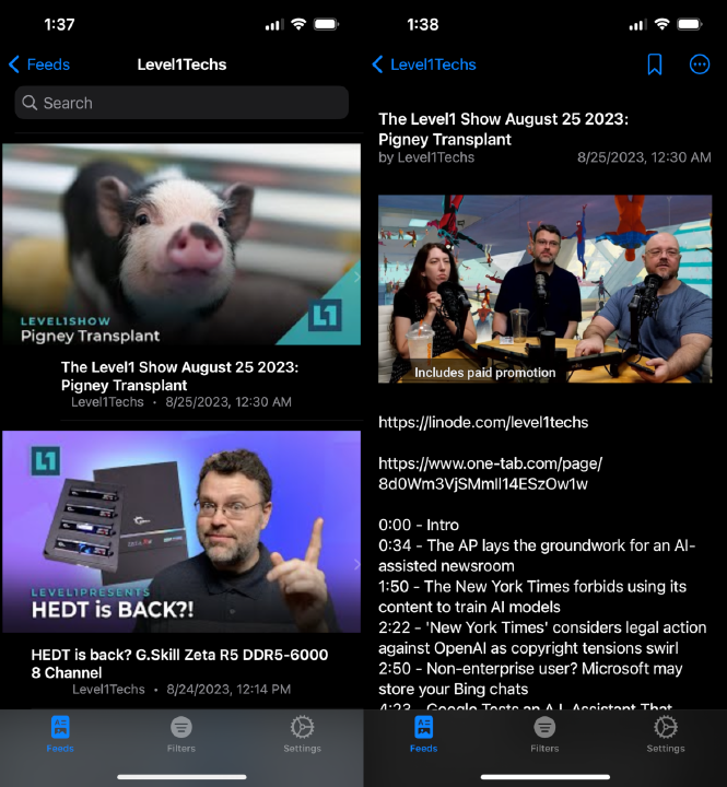 A video post example